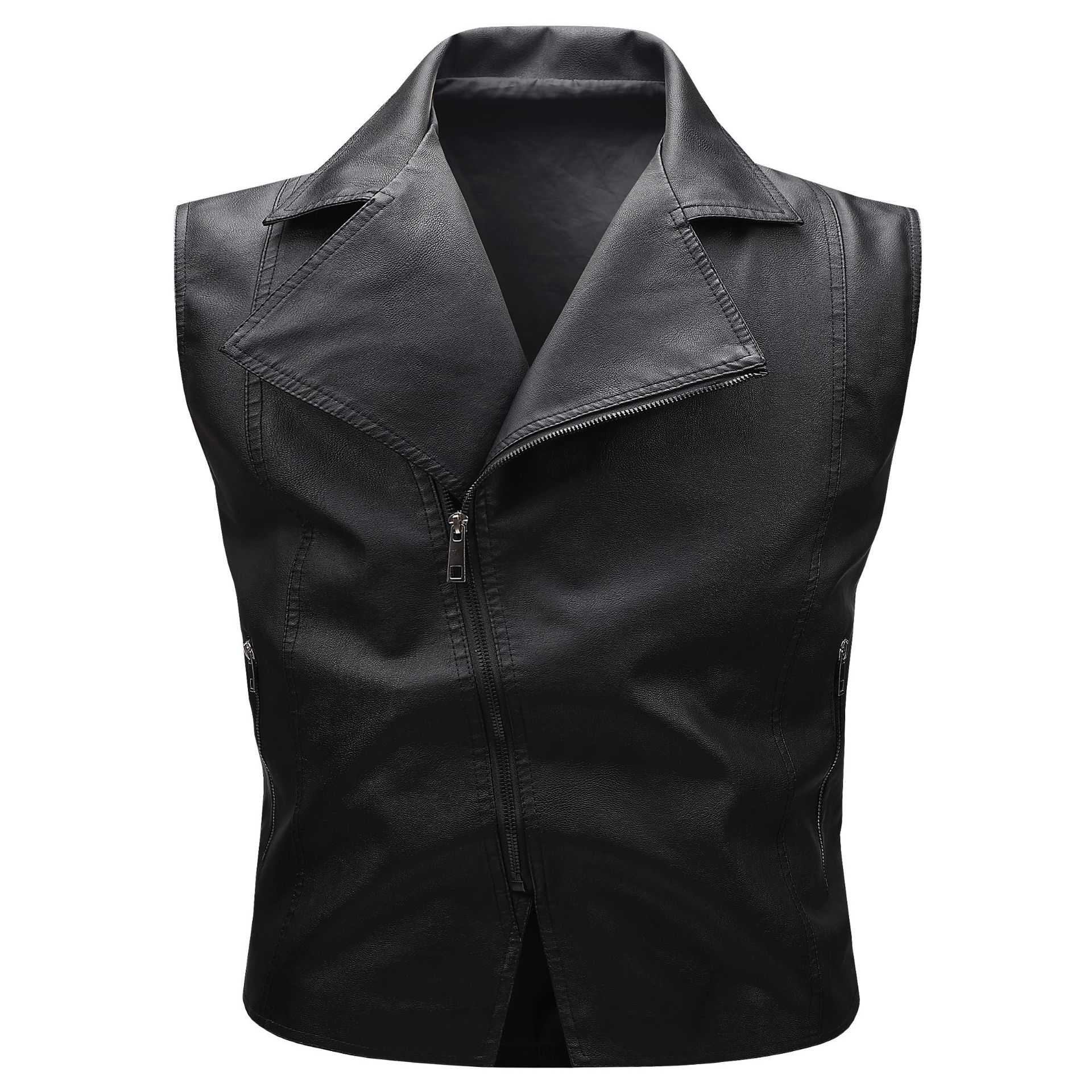 Leather Work Vest - سترة دراجة نارية ربيعية / سترة