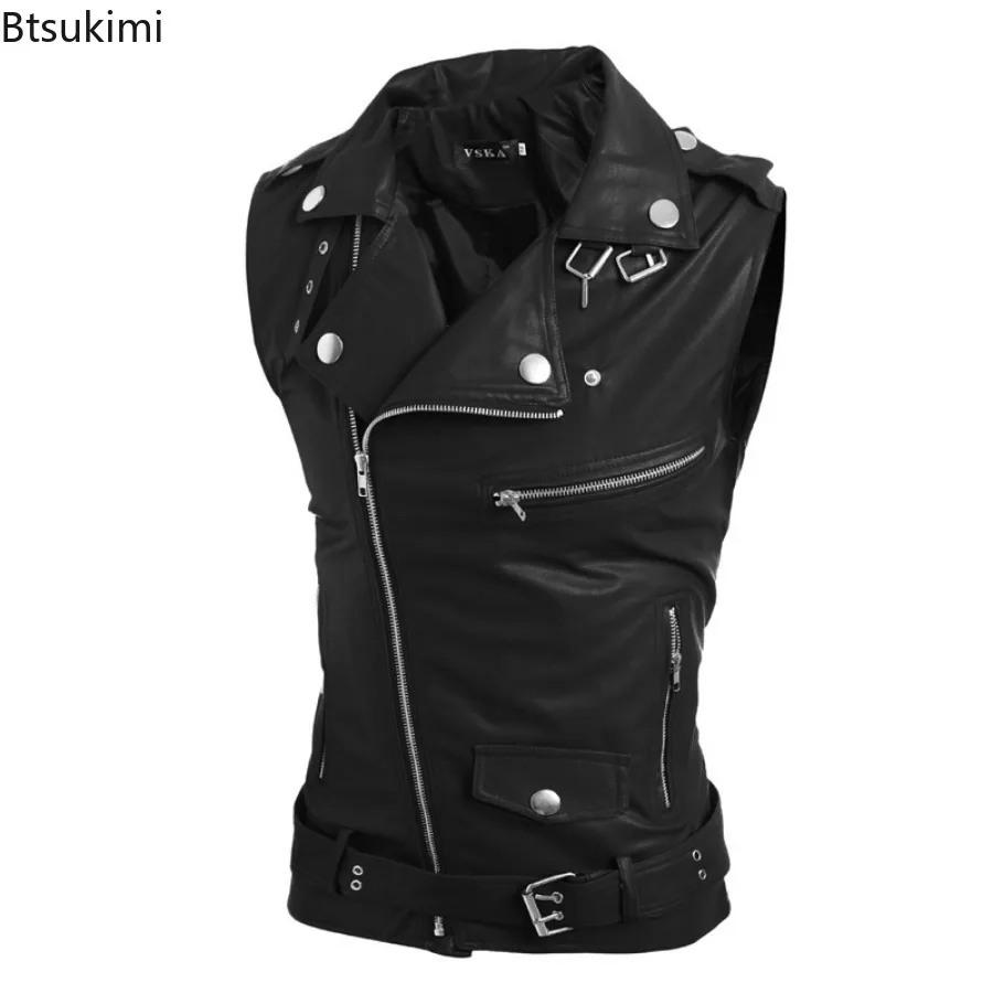 Leather Work Vest - سترة جلدية كاجوال للرجال موديل 2026،