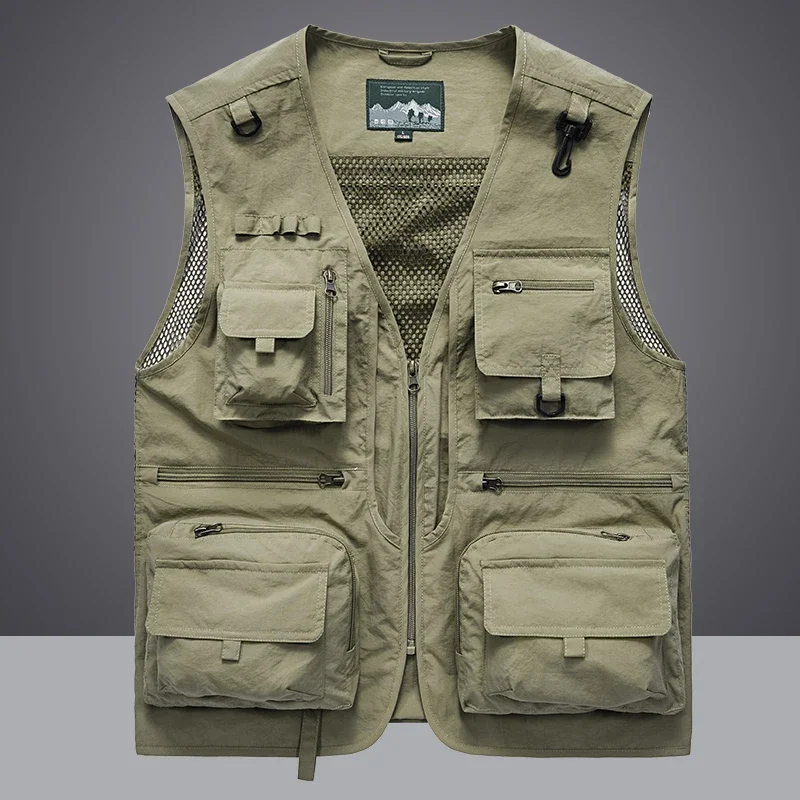 Leather Work Vest - الصيف الرجال تفريغ سترة معطف الرجال
