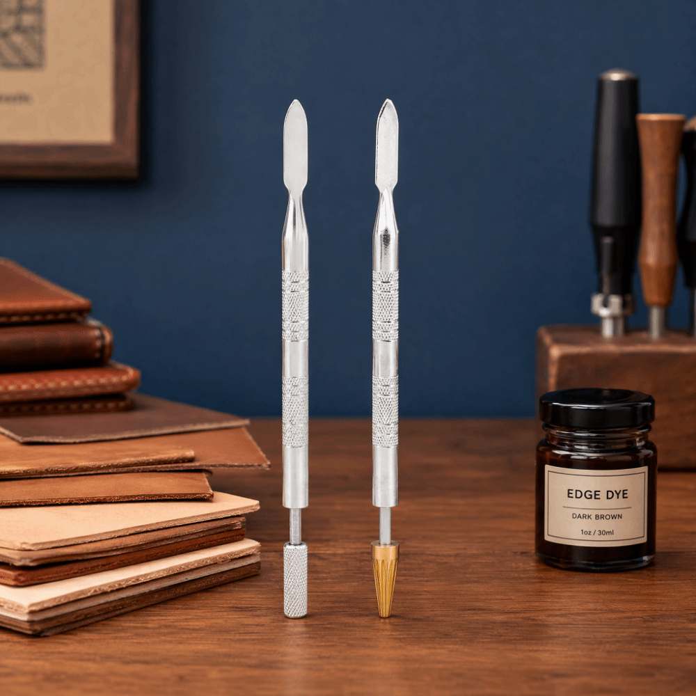قطعتان من قلم صبغ حواف الجلد ب - مراجعة Leatherwork Roller وسعره