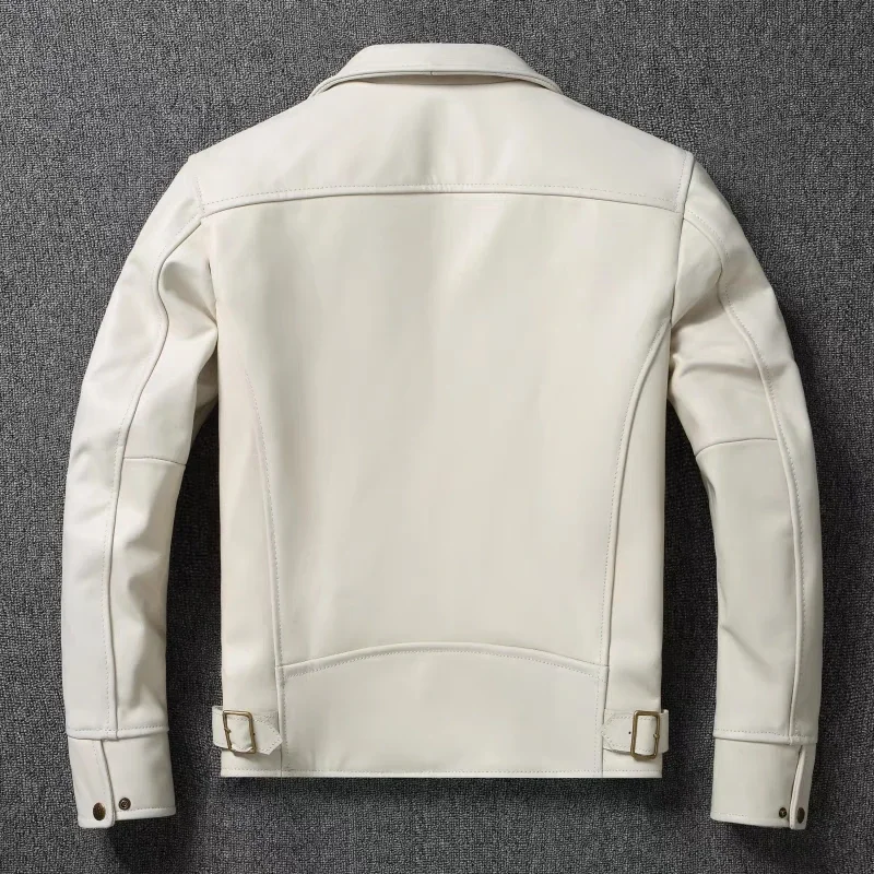 جاكيت رجالي من الجلد الطبيعي ، - مراجعة Leather Work Jacket وسعره