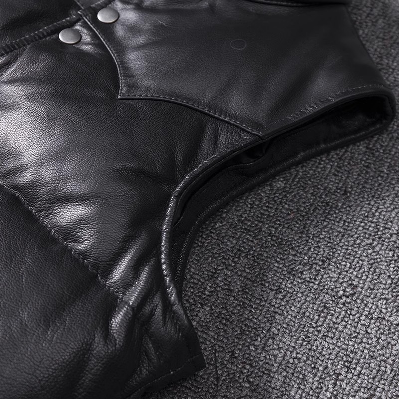 سترة جلدية ضيقة للرجال من جلد  - مراجعة Leather Work Vest وسعره