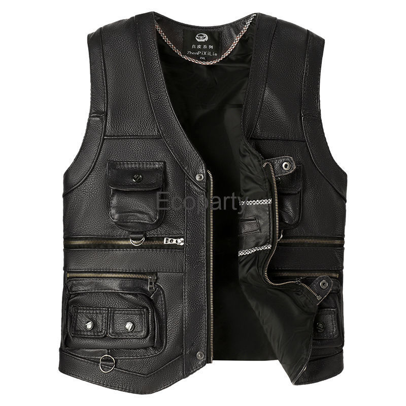 2024 الخريف الشتاء سترة جلدية  - مراجعة Leather Work Vest وسعره