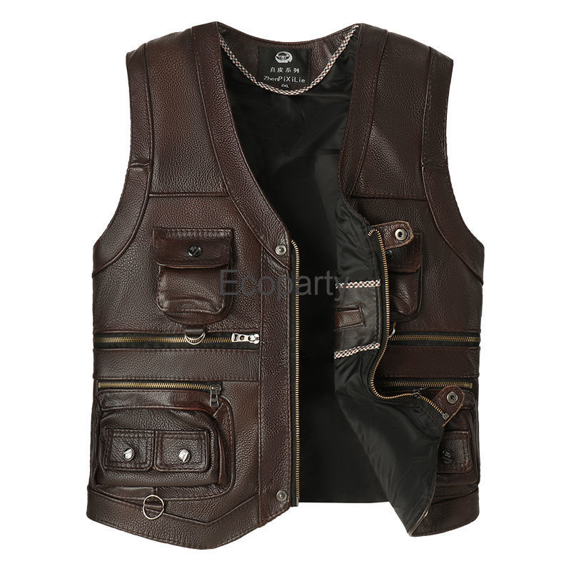 2024 الخريف الشتاء سترة جلدية  - مراجعة Leather Work Vest وسعره