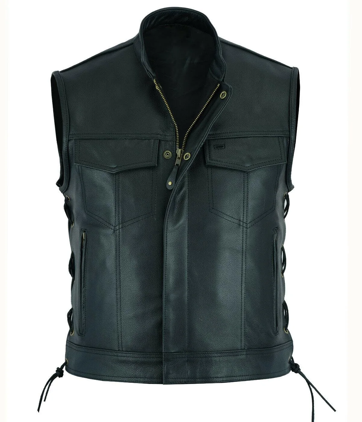 سترة جلدية فاسق موضة معطف غير  - مراجعة Leather Work Vest وسعره