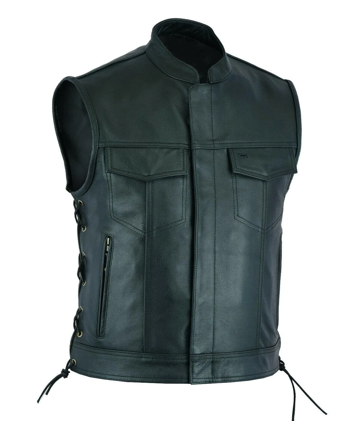 سترة جلدية فاسق موضة معطف غير  - مراجعة Leather Work Vest وسعره