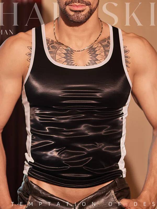 سترة رياضية الرجال ضيقة قميص ا - مراجعة Leather Work Vest وسعره